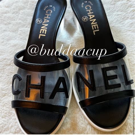 chanel pvc mules|chanel slippers for women.